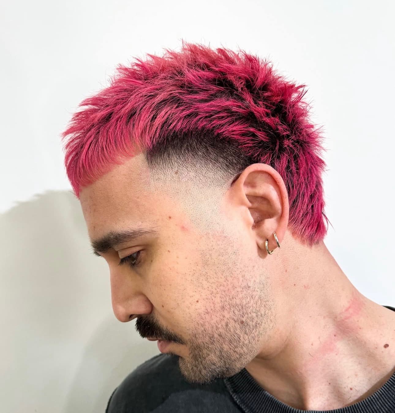 Pink textured crop fade