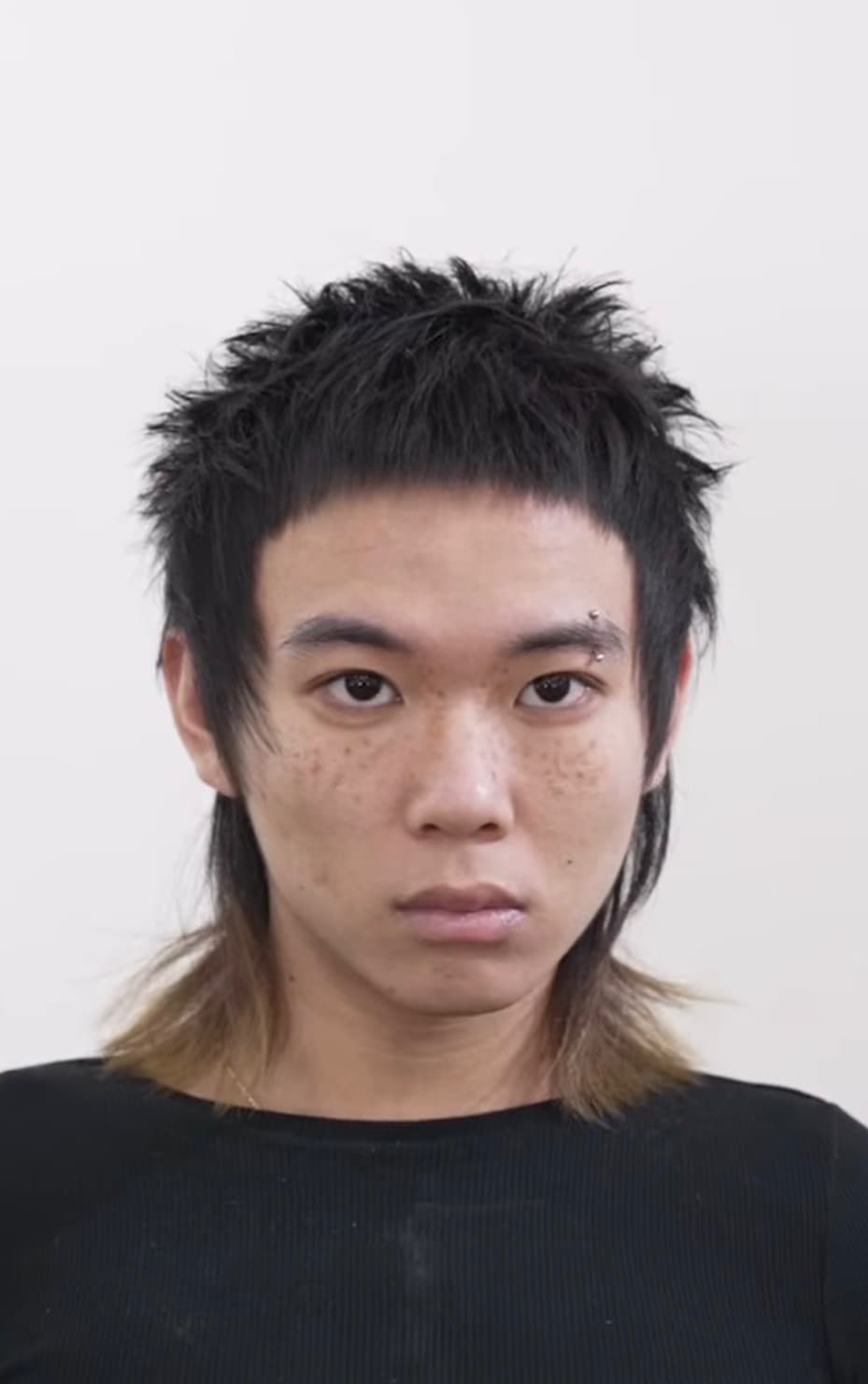 Mullet with blonde tips